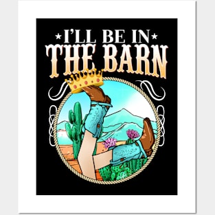 I'll Be In The Barn I Equestrian Pony Horse Fan Posters and Art